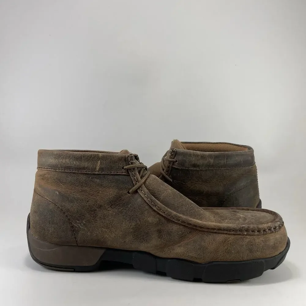 Justin Boots 235 Steel Toe Work Boots Brown Cappie Casual Mens Size 9.5 Chukka